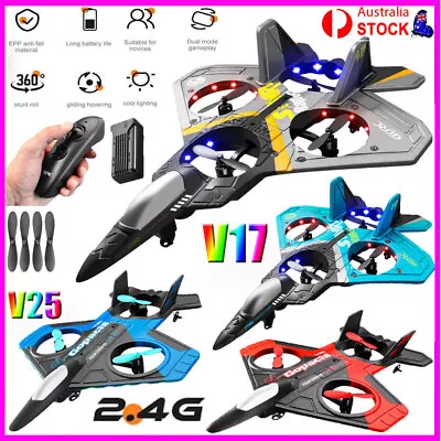 V17 Jet Fighter Stunt RC Airplane Remote Control 360 Spin Plane Glider Model New • $44.69