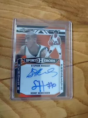 2023 Leaf Sports Heroes Stephon Marbury Scoot Henderson ORANGE DUAL AUTO 4/4 • $79.99