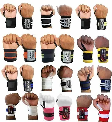 Austodex Bodybuilding Weight Lifting Gym Wraps Wrist Support Bar Straps Gloves • $7.50