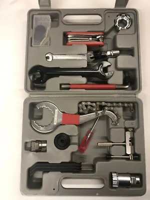 UNIVERSAL BICYCLE HOME MECHANIC 25PC TOOL KIT SET REPAIR With A Case • $31.99