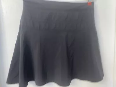 Athleta Skort Womens Size 2 Black Mini Skirt Skort Zip Pocket Tennis Golf • $12.99