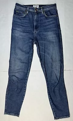 Agolde Jeans Roxanne Womens 27 Blue Super High Rise Skinny Stretch Distressed • $49.99