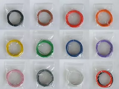 10m 1/0.6mm Equipment Wire 22-23 AWG Single Solid Copper Core 11 Colours WP-0104 • £2.15