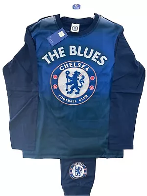 Chelsea FC Boys Official Pyjama Set Kids CFC Football Pjs Age 11-12 Years  • £14.95