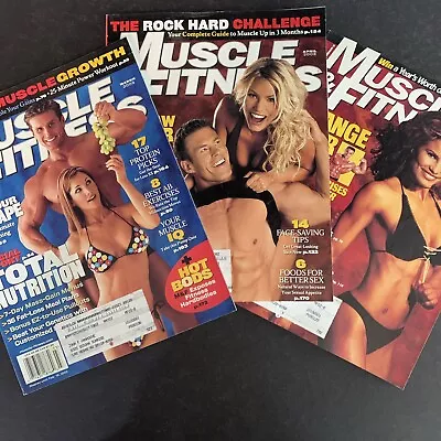 2003 • Muscle And Fitness Magazine •  Lot Of 3 • MAR FEB APR •   #MUSF-50 • $22.99