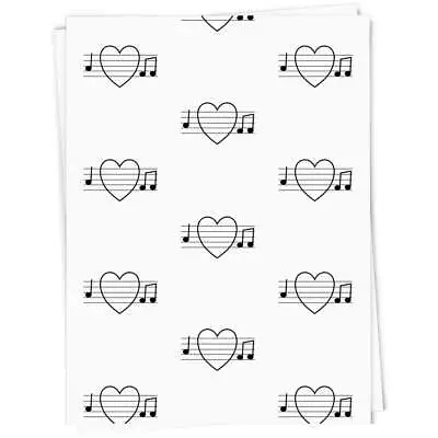 'Music Stave With Heart' Gift Wrap / Wrapping Paper / Gift Tags (GI038018) • £3.99