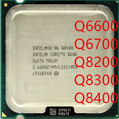 Intel Core 2 Quad Q6600 Q6700 Q8200 Q8300 Q8400 Socket 775 CPU Processor • $5.99