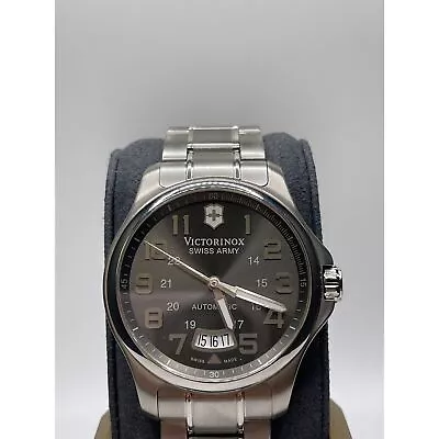 Victorinox Men's Dark Gray Dial Stainless Steel Bracelet Automatic Watch 241373 • $425