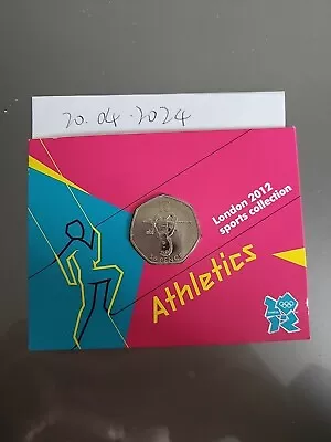 London 2012 Olympic BUNC Athletics 50p Carded Coin Free Post With 24 Tracked • £6.88
