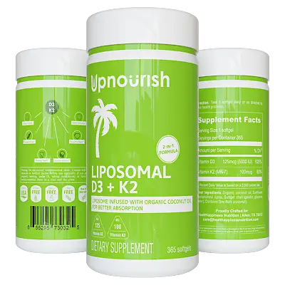 Liposomal Vitamin D3 5000 IU K2 MK7 100 Mcg Vit D And K Supplement 365 Softgels • $21.99