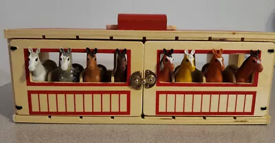 Melissa & Doug Take-Along Show Horse Stable Wooden Barn Stalls & Horses Set • $19.95