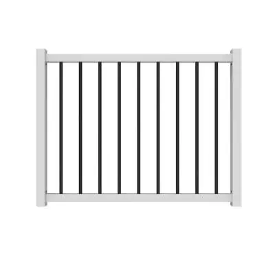 Veranda 36  To 48  Poly-Composite Rail Gate Kit W/ Metal Balusters Vinyl White • $189.14