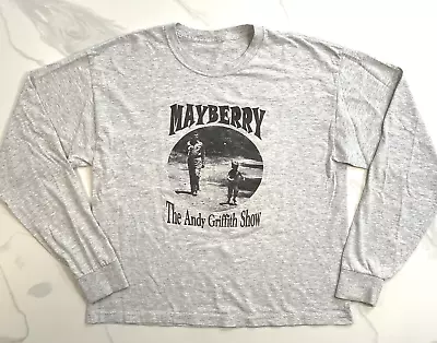 The Andy Griffith Show Mayberry Police Long Sleeve Gray T Shirt Size Medium • $9.95