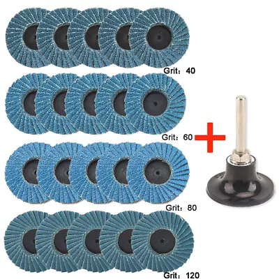 £6.72 • Buy 50mm*8mm Flap Disc Type R Sanding Grinding Wheel 40/60/80/120 Grit + 1Pcs Pad