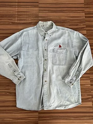 Vintage Louisville Cardinals Denim Jean Button Front Shirt Sz XL • $27.54