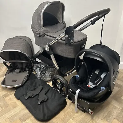 Mamas And Papas Ocarro Pram Travel System Chestnut (Carrycot Seat + Car Seat) • £500