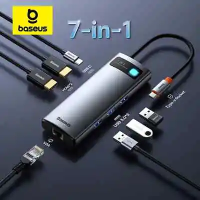 Baseus USB C HUB To HDMI VGA USB Adapter 11 In 1 USB Type C HUB Dock For Macbook • $69.02