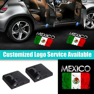 2pcs Mexican Flag Logo Car Laser Infrared Wireless LED Projection Welcome Light • $17.94