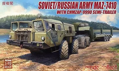 Model Collect UA72048 1/72 Russian MAZ-7410 With MAZ-796 Semi-Trailer • $77.99