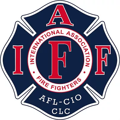 4  IAFF Decal Blue With Red And White Trim Exterior Mount PLEASE READ AUCTION • $3.50