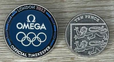 London 2012 Olympics Omega Official Timekeeper Sponsor Pin • £8.50