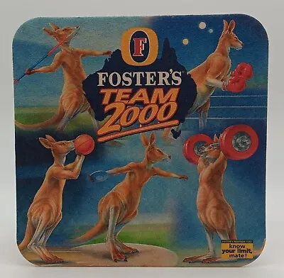 Vintage Foster Brewery Foster's Team 2000 Beer Coaster Southbank Australia-S446 • $2