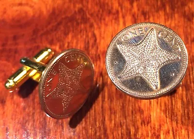 Sea Star Ocean Starfish Bahamas Copper Unique Coin Cufflinks With Gift Box! • $20.95