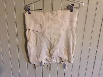 Classic Very Vintage Carmen Hook Eye Open Bottom Girdle W/ Garters  Corset Med? • $84.91