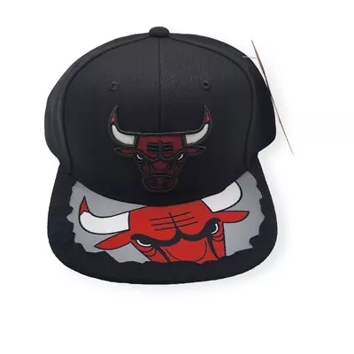 Mitchell & Ness Chicago Bulls Munch Time Black Adjustable Snapback Hat Cap • $39.99