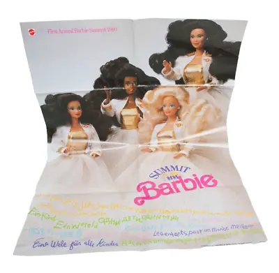 VINTAGE PROMO POSTER 1990 First Annual Barbie Summit 18 X24  • $15