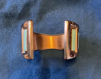 MATISSE RENOIR Copper Turquoise Enamel Cuff Bracelet Modernist VTG. • $16.50