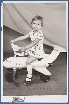 Portrait Of A Girl Pedal Plane Vintage Photo • $5.20