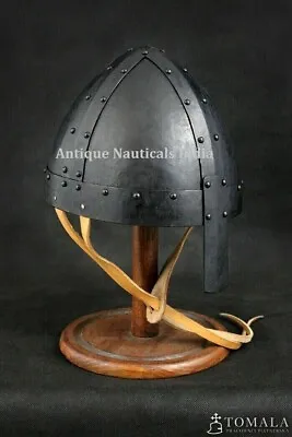 Medieval Viking Helmet Knight 18 Gauge Iran Norman Helmet With Leather Liner • $87.93