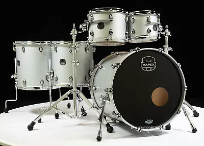 Mapex Saturn Evolution Birch/Walnut 5pc Workhorse Kit - Iridium Silver • $3069