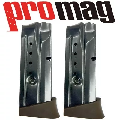 2- Smith Wesson M&P Compact 9mm 10 Round Magazine 10rd Black Pinky Mag By PROMAG • $47.97