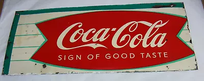 COCA COLA SIGN FISHTAIL 1960's TOP PART MENU BOARD NICE TACKER! • $39.65