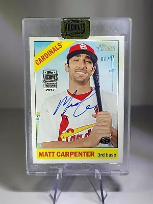 Matt Carpenter 6/11 Autograph 2017 Topps Archives Signature Series Cardinals  • $30