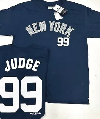 New York Yankees Aaron Judge Jersey Shirt Mens Name Number New Majestic Pick Sz • $21.99