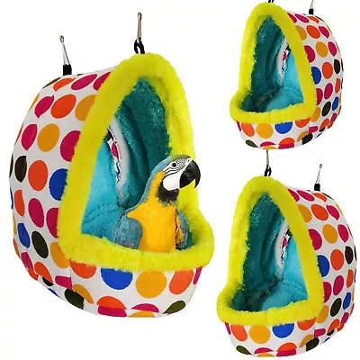 Pet Nest Plush Bird Cave Cage Warm Hanging Sleeping Bed Hut Tent Parrot Hammock • $9.49