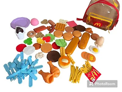 2001 McDonald's Play Food Set Backpack Vintage - Incomplete + Extras • $50