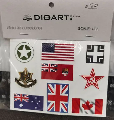 DioArt 1/35 WWII/Modern Diorama Flags And Symbols (1 Adhesive Vinyl Sheets) • $4.86