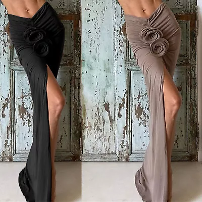 Women Skirt Asymmetrical Skirts Slim Fit Underskirt Pencil Cover Up Maxi Wrap • £9.48