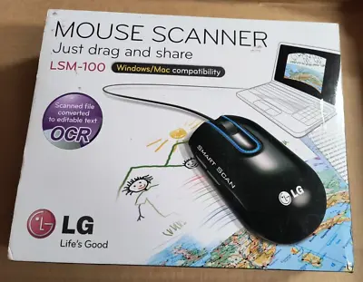LG Mouse Scanner Black Computer USB 1200 DPI Model LSM-100-NEW • $17.99