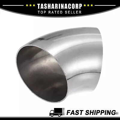 OD 3  45 Degree Mandrel Bend Elbow SS304 Stainless Steel Bend Tube Exhaust Pipe • $18.04