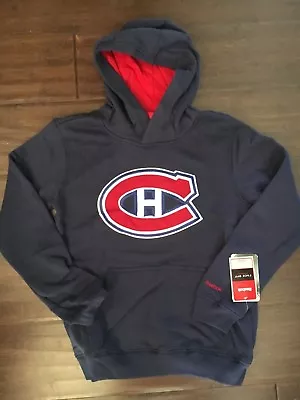 Montreal Canadiens NEW Youth Medium Prime Hooded Sweatshirt . NHL Hockey NWT Fan • $29.69