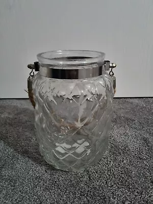 £12 • Buy Glass Candle Holder Jar Rope Vintage Wedding Party Pillar Lantern Hanging Vase