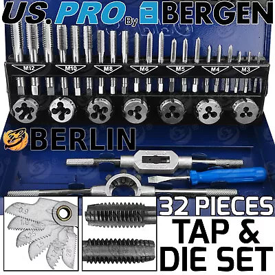 £26.95 • Buy BERGEN Metric Tap And Die Set 32pc M3 M4 M5 M6 M8 M10 M12 Tap & Die & Taper Plug