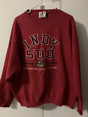 Vintage Indy 500 Sweatshirt Size XL Indianapolis Motor Speedway Embroidered • $29.99