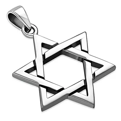 Mens 925 Sterling Silver Jewish Star Of David Pendant Necklace 22 Inch Box Chain • $49.99