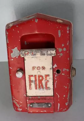 Vintage GAMEWELL FIRE ALARM BOX Pull Down Door • $17.36